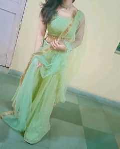 Elegant Mint Green Lehenga