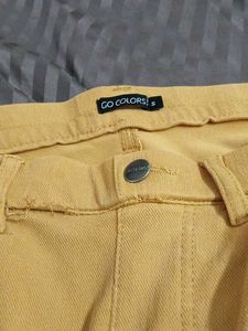 Go colours Mustard Yellow Straight Leg pant