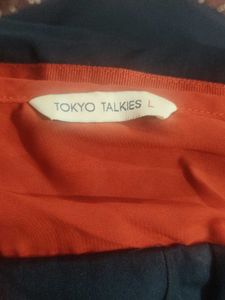 Tokyo talkies  Striped Ruffle Hem Dress