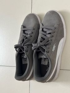 Puma Grey Suede Sneakers