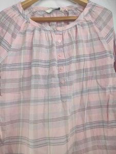 Pink Plaid Button-Up Top LR-2