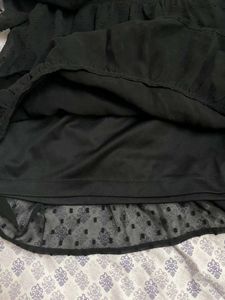 Elegant Black Sheer Peplum Top