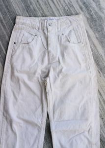 Cream Denim Jeans