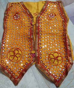 Embroidered Yellow Ethnic Waistcoat