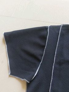 Black Tunic Top With Cut-Out