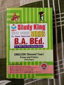Study King B.A. B.Ed. Second year English Book