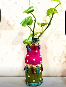 Handmade By Me Decor Glass Bottle