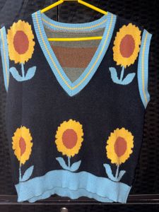 Sunflower Knit Vest