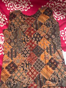 Bohemian Patchwork Sleeveless Kurta Top