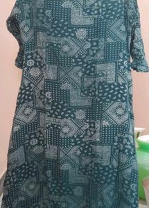 Stylish Teal &amp; White Kurta Set