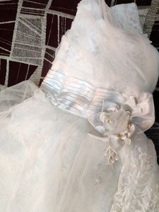 Brand New White Party Wear Gown For  8 Yr Old Girl