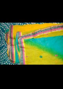 Beautiful Yellow &amp; Blue dupatta