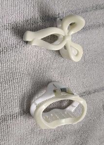 White Hair Clips - Pack of 2