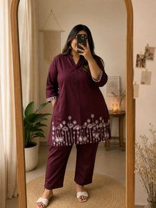 Maroon XXL coord set