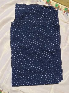 Navy Polka Dot Sheer Fabric