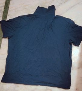 Navy Blue Color T-Shirt For Men