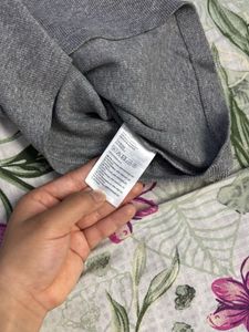 Grey Ribbed Cropped Tank Top