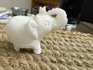Carved Stone Elephant Figurine