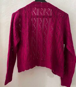 Chic Pink Knit Cardigan