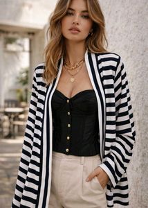 NEW Striped Open Front Cardigan