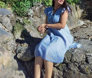 Blue Striped Summer Dress