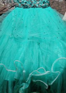 Elegant Turquoise Ethnic Gown