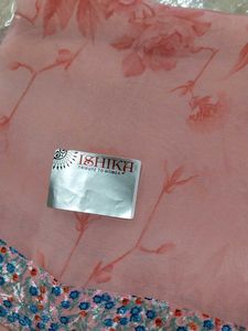 Elegant Pink Floral Saree