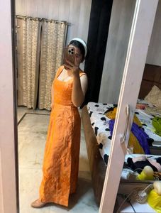 Vibrant Orange Maxi Dress