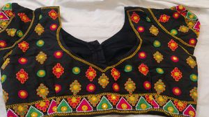 Embroidered Black Blouse