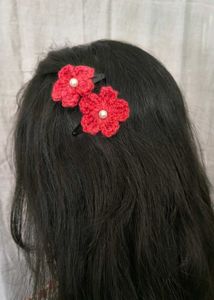 Cute Crochet Flower Hair Clips