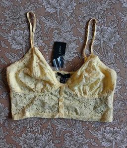 Butter Yellow Lacey Top (New with Tag) 💛