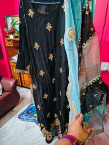 Elegant Black Kurta Set with Dupatta