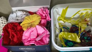 Hair Accessories Bundle With Pink Bag