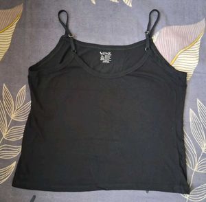 Black Spaghetti Strap Camisole Top