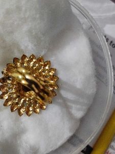 Exquisite Gold Tone Statement Ring
