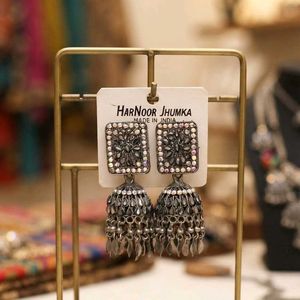 Black Jhumka Earrings