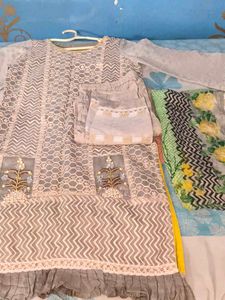 Pure Organza Pakistani Grey Suit