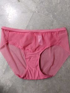 Pretty Pink Lace Trim Briefs