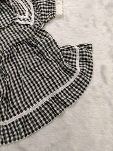 Gingham Puff Sleeve Mini Dress