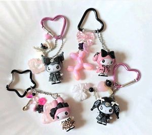 Kuromi x Melody goth keychain