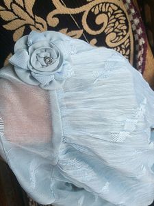 Sky Blue Organza Top