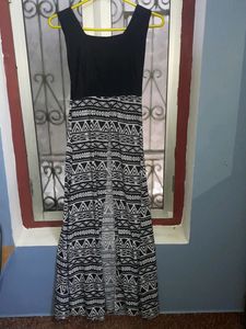 Maxi Gown, A- Line, Front Open
