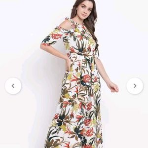 Stylish Cold Shoulder Floral jumpsuit