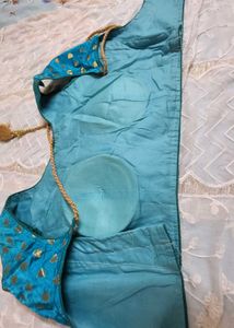 Teal &amp; Gold Blouse Never Used
