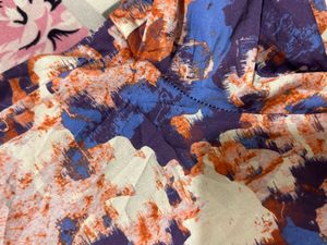 Abstract Print Button-Up Shirt