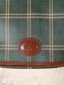 authentic BEAN POLE BAG Vintage Plaid Crossbody Ba