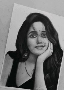 Beautiful Charcoal Sketch of a Woman