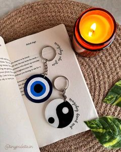 Evil Eye & Yin Yang Keychain Set