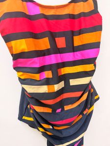 Vibrant Striped One-Piece Swimsuit