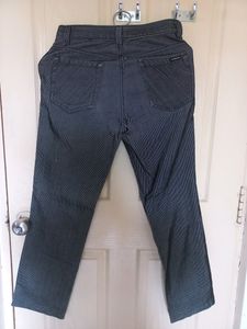 Black trouser pant style self lines jeans